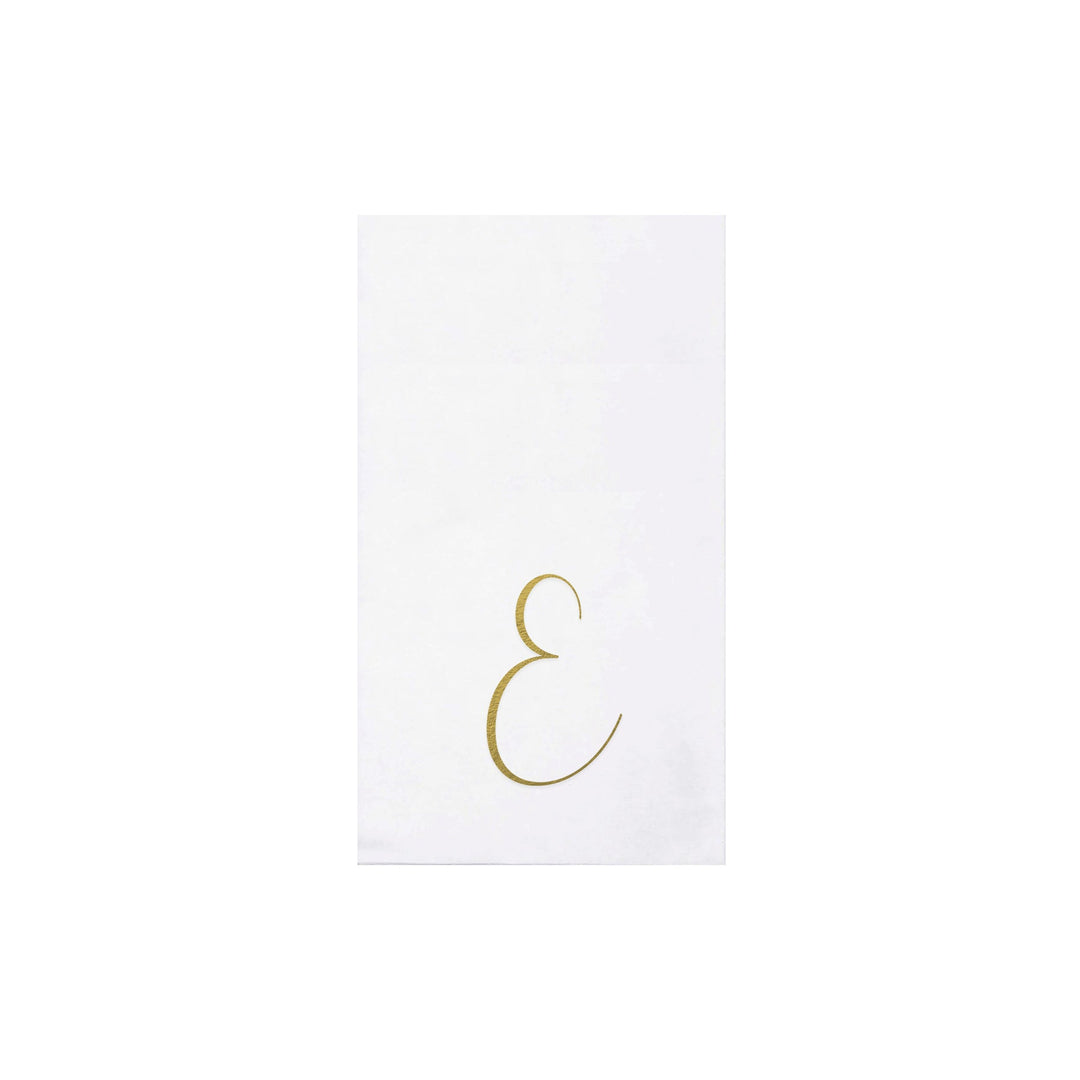 Papersoft Napkins Gold Monogram Guest Towels