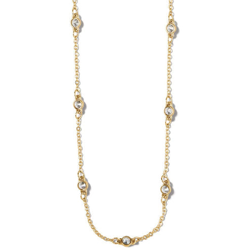 Illumina Petite Collar Necklace in gold with fine quality crystal accents on a delicate chain.