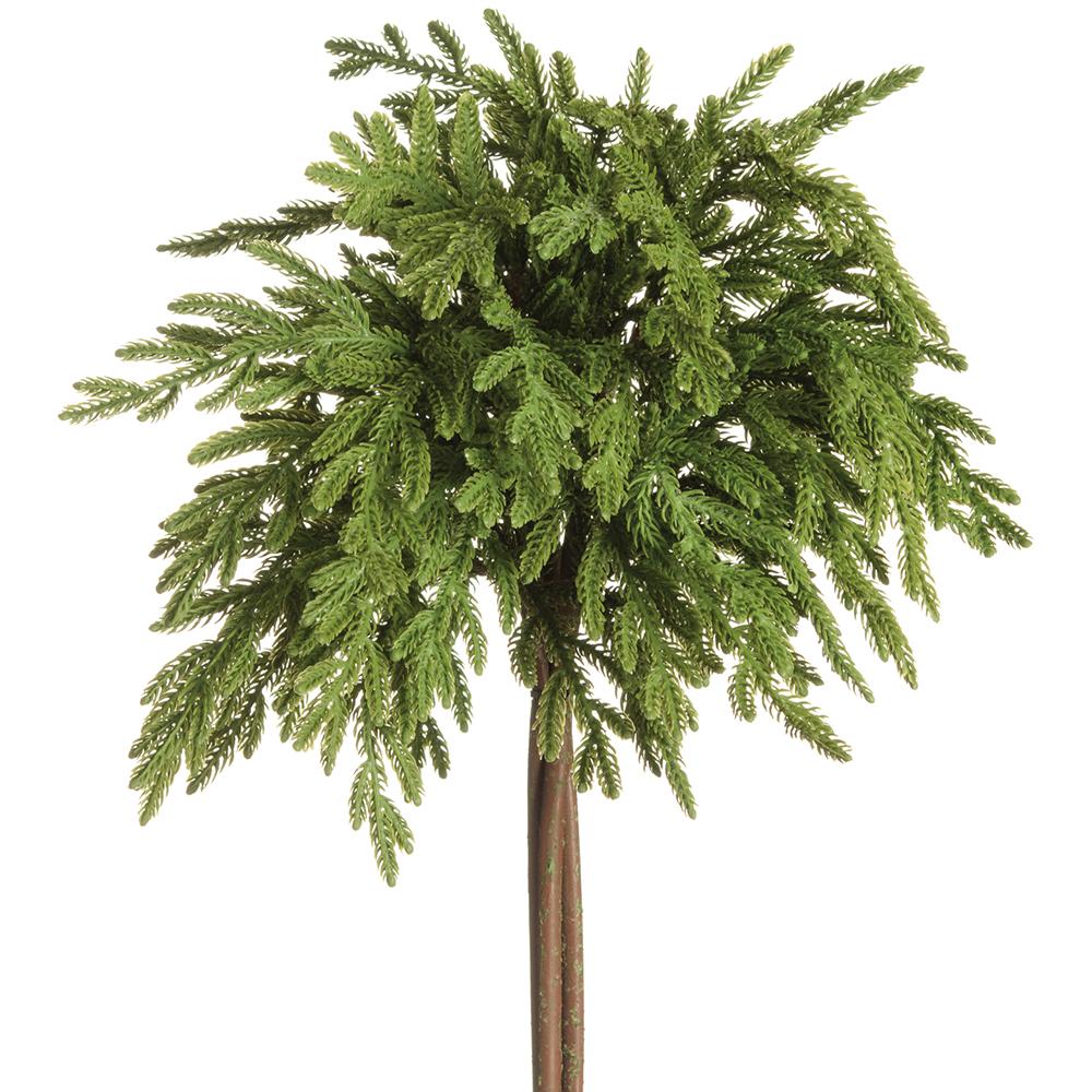 Plastic pine garland bundle with glitter finish in natural green tones