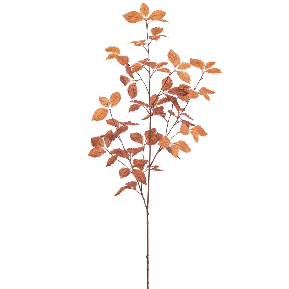 57-inch brown beech leaf spray with silk leaves on a tall, slender stem.