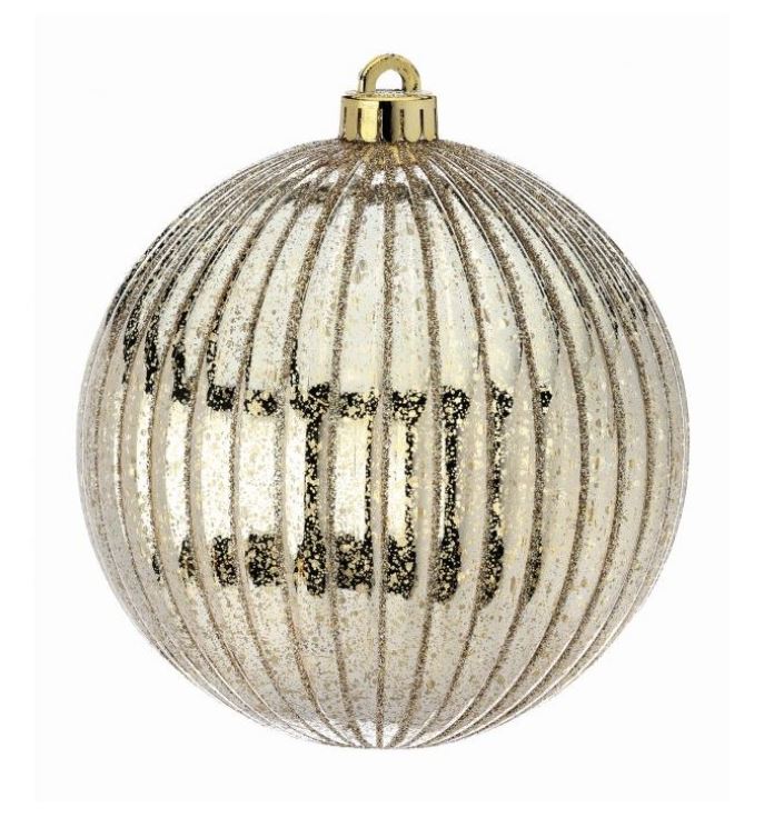 6-inch black mercury ridge vacuum plate ornament with ornate ridged pattern.