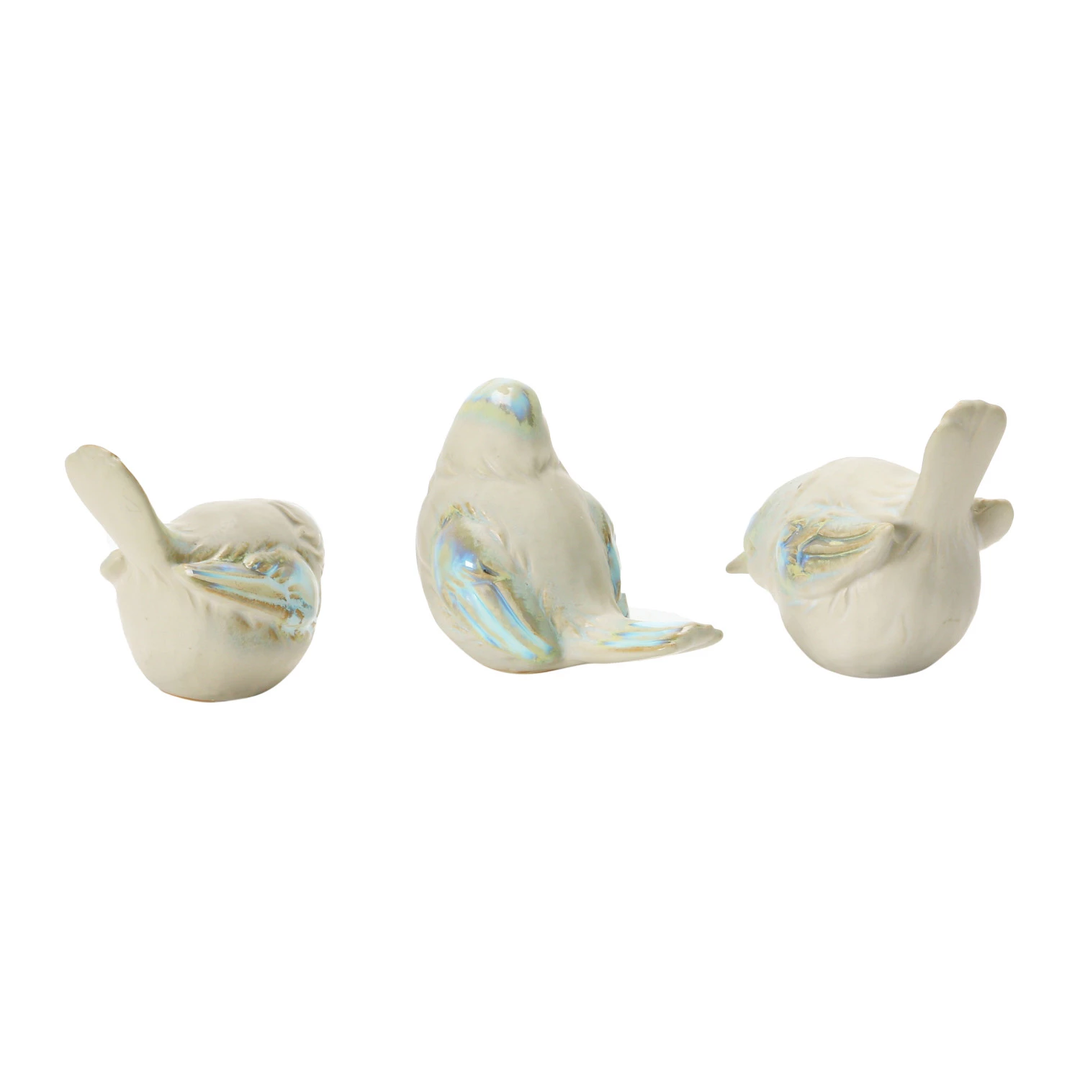 Stoneware Bird with Glaze