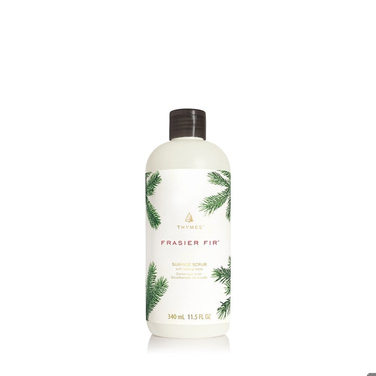 Frasier Fir Surface Scrub in natural wood finish with ergonomic handle