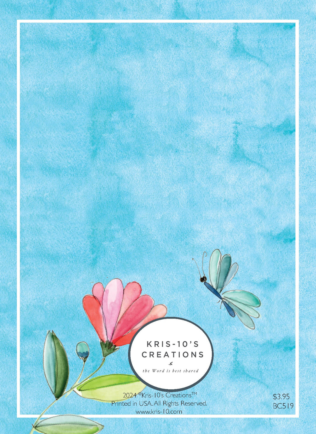 A6 birthday card featuring a butterfly garden illustration with stars.