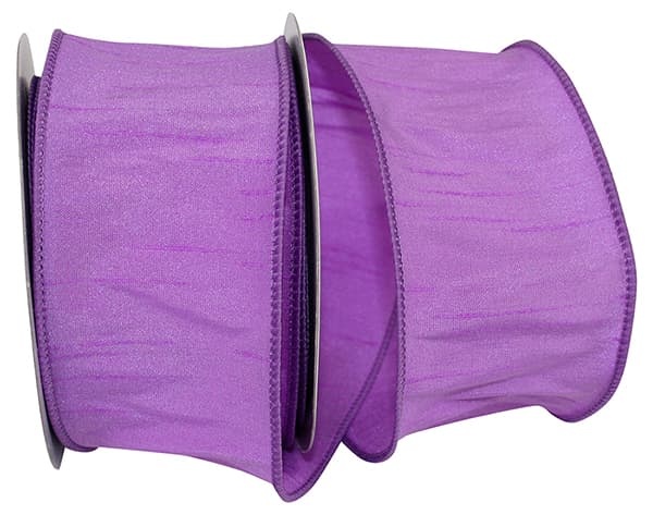 Dupioni Supreme Wired Edge, Violet, Ribbon 2-1/2 Inch, 10 Yards