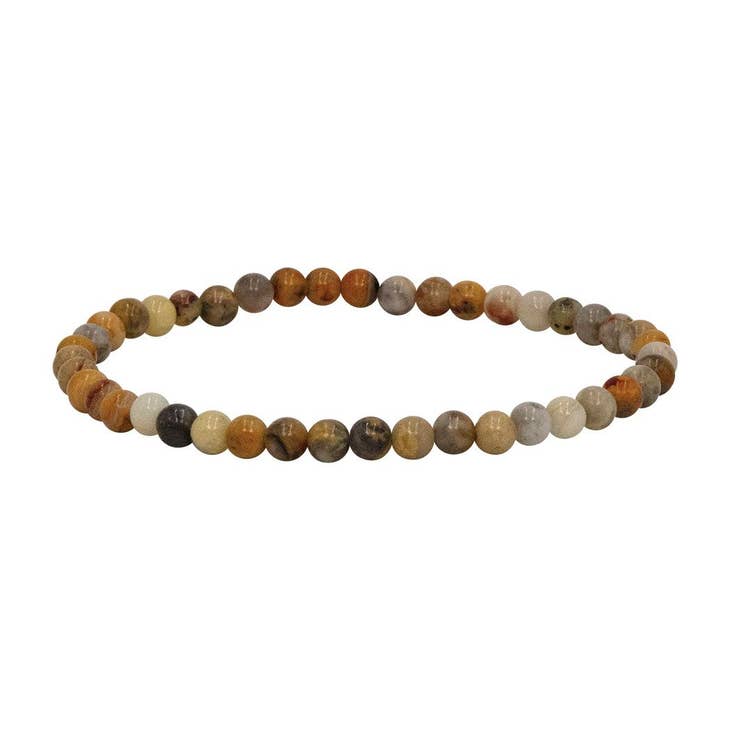Classic 4mm gemstone beaded bracelet with a simple strand design.