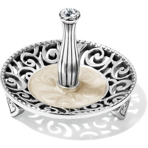 Lacie Daisy ring holder made of fine quality crystal with an enamel finish.