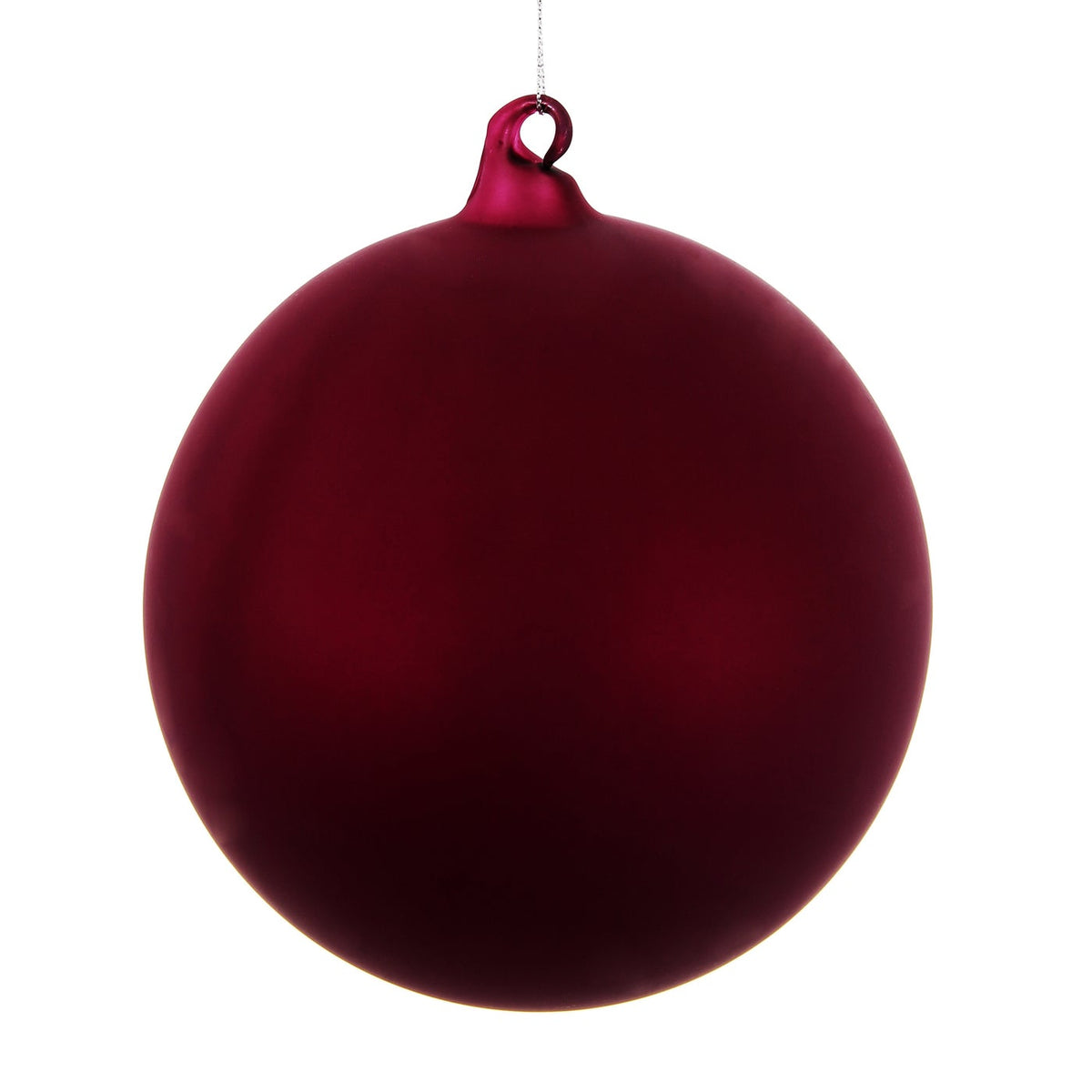 150mm burgundy red Christmas ball ornament with a smooth matte finish.