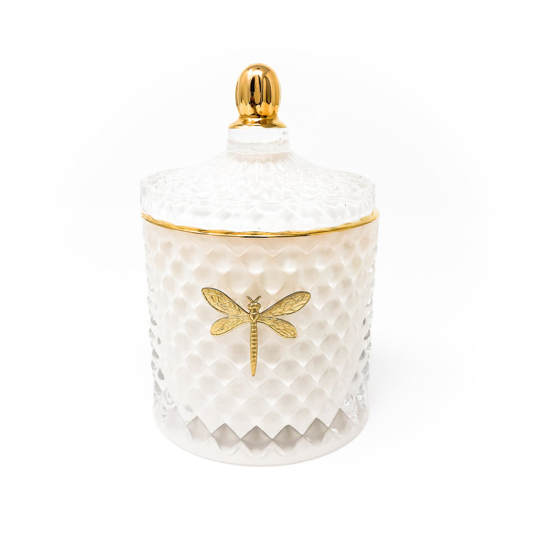 8 oz Bella candle in a cylindrical glass jar with lid