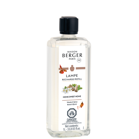 Lampe Berger recharge refill bottle with white cap against neutral background