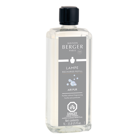 Neutral Lampe Berger refill bottle with a white cap