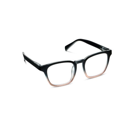 Latte sunglasses with translucent black taupe square frames featuring subtle color accents.
