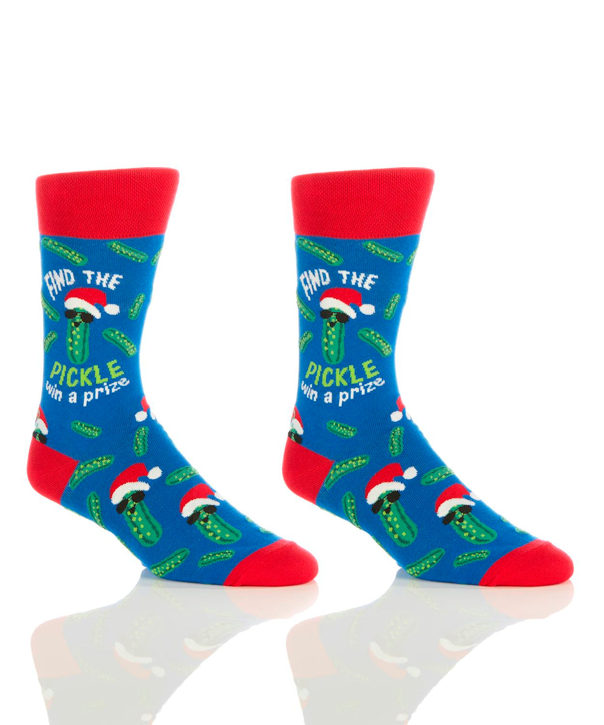 Men's crew sock in grey cotton with navy sentiment print text on the cuff.