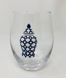Jeweled Stemless Wine Glass