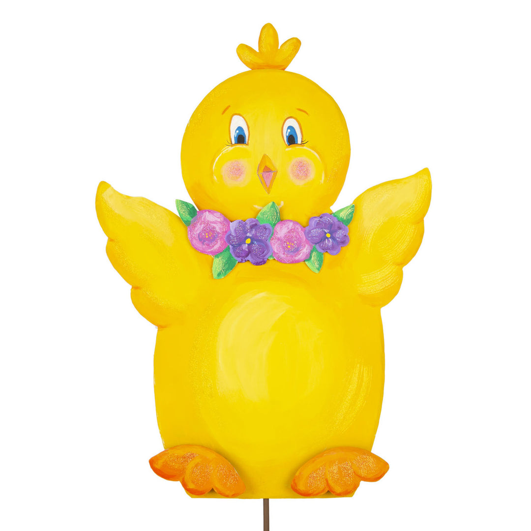 Chick With Pansy Collar