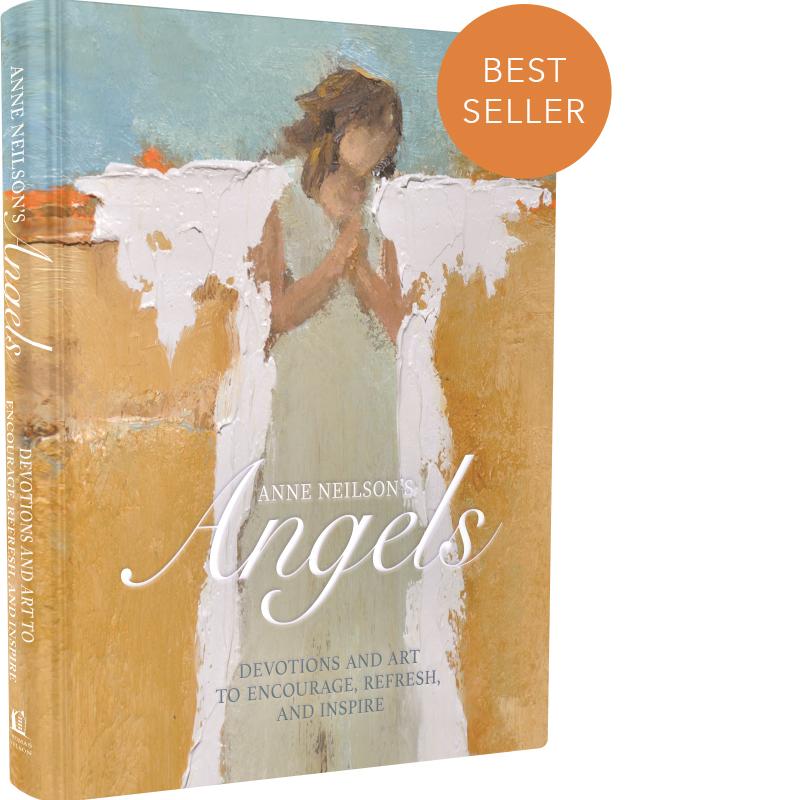 Anne Neilsons Angels HC devotional book with soft cover featuring angel artwork on the front.