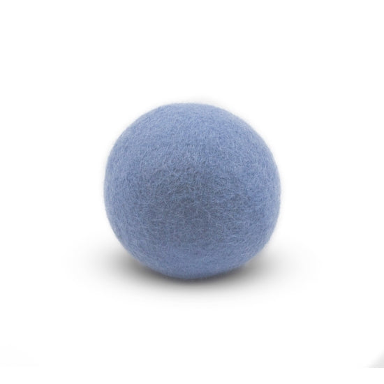 Single white eco dryer ball with smooth silicone surface