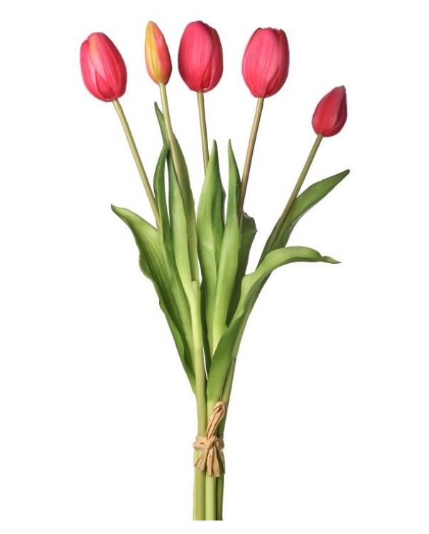 Bundle of five soft-touch tulip-shaped candle holders in a neutral tone.
