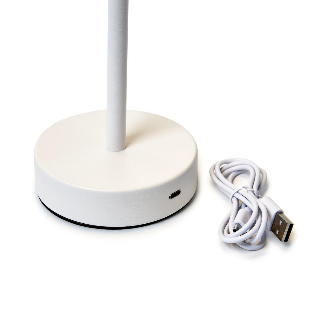 LED Cordless Table Lamp with Scalloped Edge Shade in Gift Box