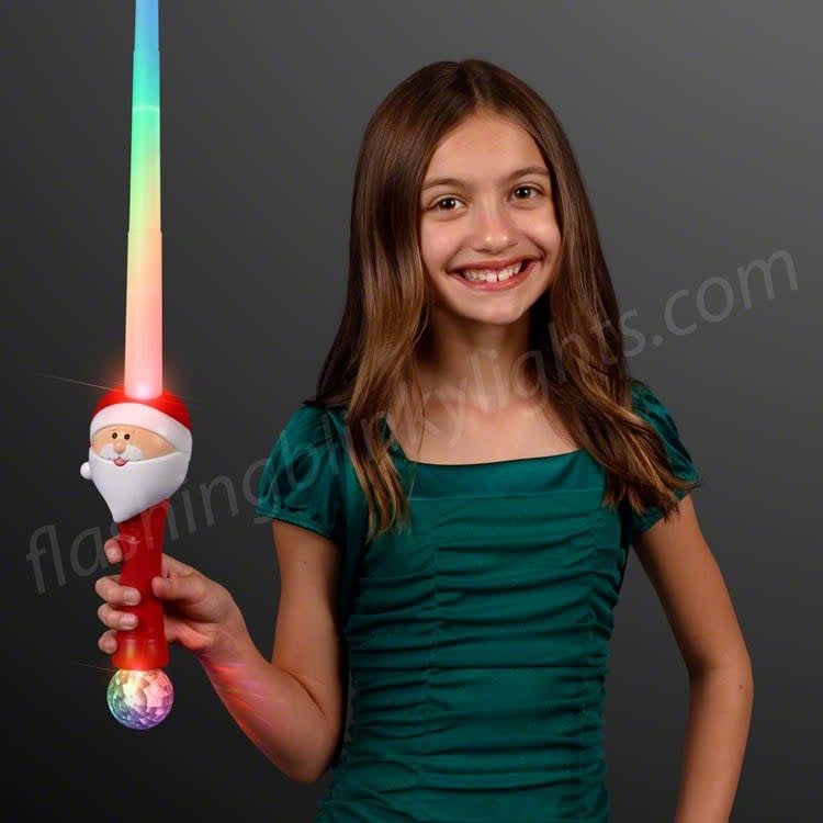 Led Santa Toy Sword Expandable Saber