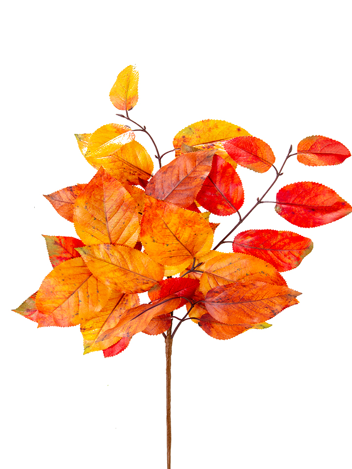 20-inch fall salal pick with realistic leaves in orange, yellow, and red autumn tones.