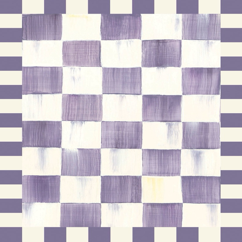 Violet Checkered 2’ X 3’ Washable Rug