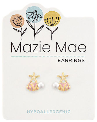 Gold Sea Cluster Stud Earring