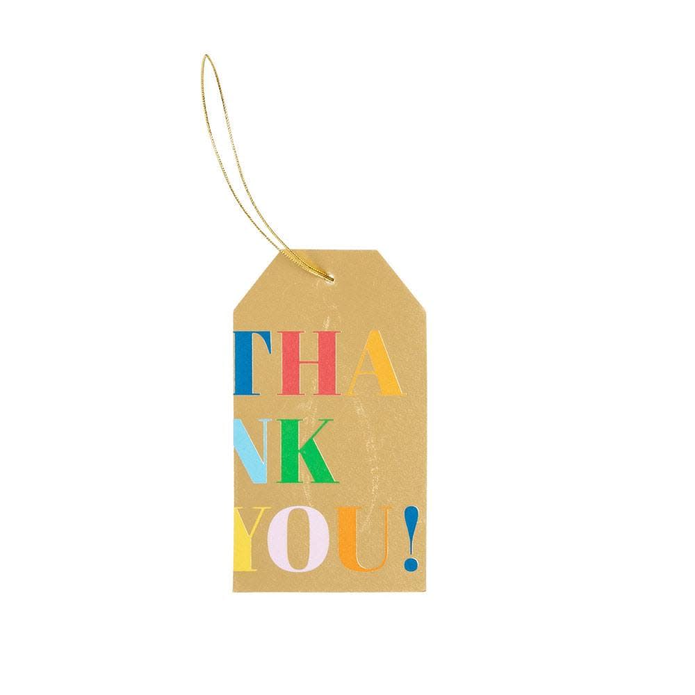 Classically shaped hanging gift tag with foil print on high-quality cardstock.