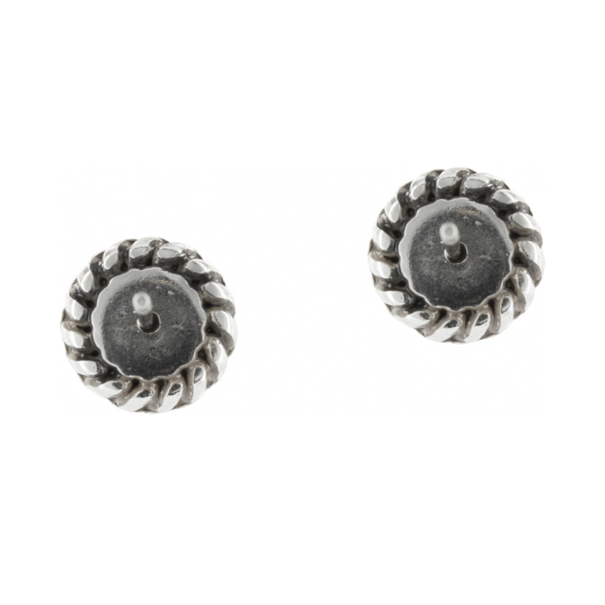 Gold mini post earrings with a 3/8-inch drop featuring a subtle sparkle.