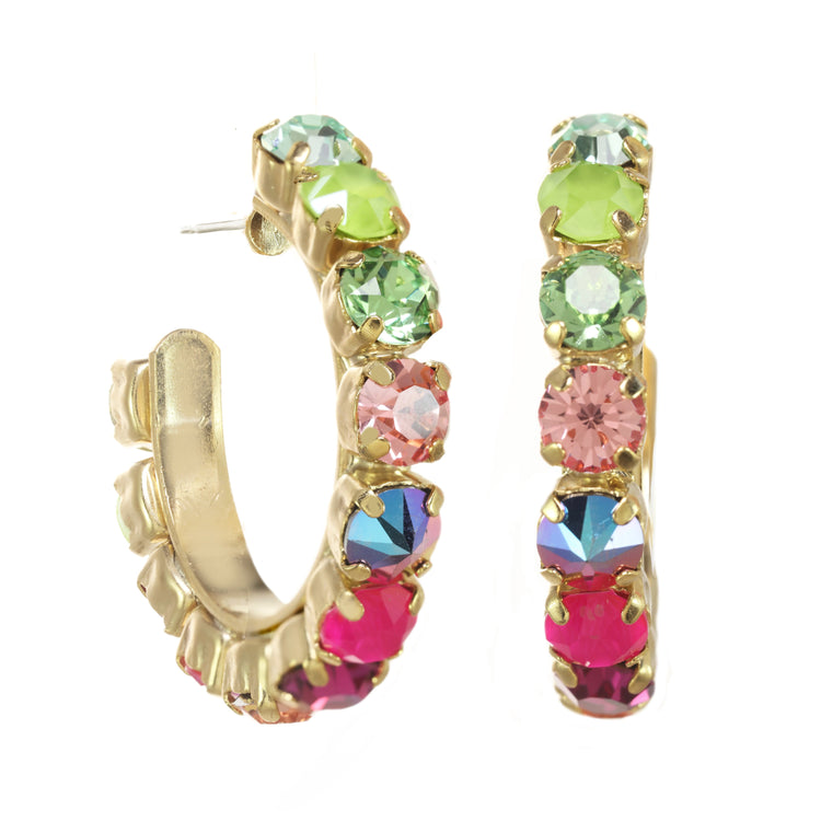 Jubilee Hoops in POP Pink / Green Mix