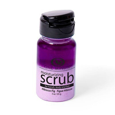 3oz Moisturizing Salt Scrub in a clear jar with visible pink salt crystals and oil.