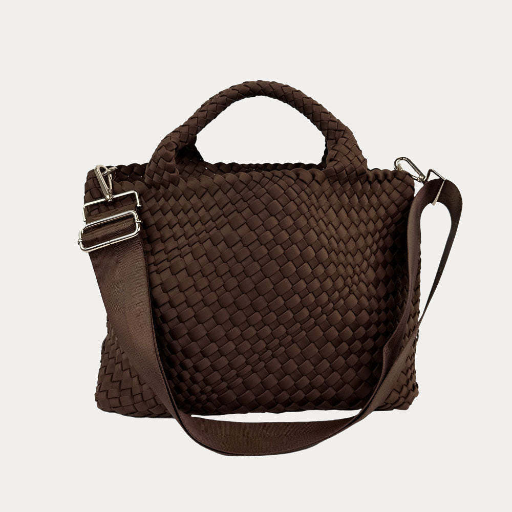 Lily Woven Neoprene Tote With Pouch