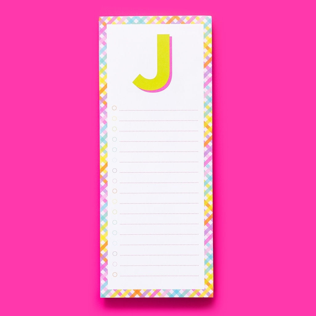 4x10 inch lined list pad with magnet on back in shrink-wrap packaging