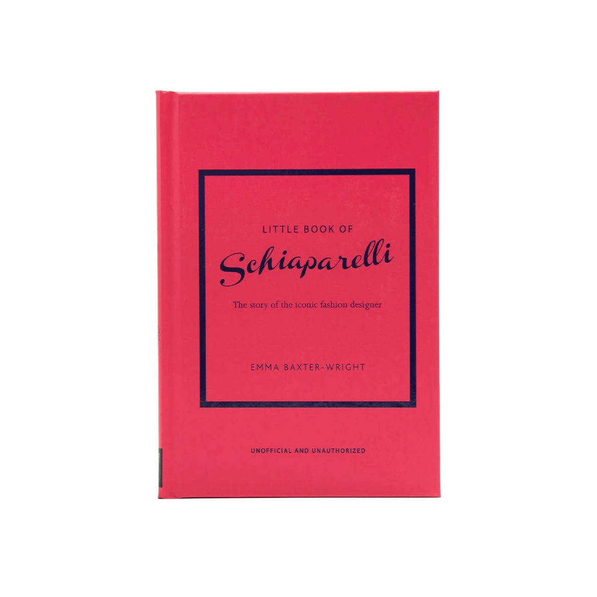 Hardcover book titled Little Book of Schiaparelli featuring fashion illustrations on the cover.
