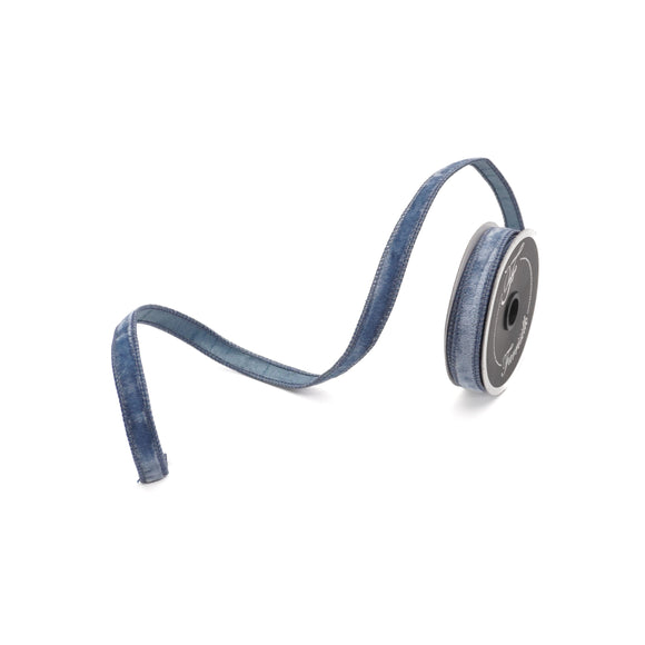 .75-inch wired velvet luster ribbon with thick edge structure