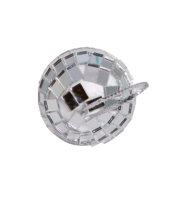 1.25" Petite Treasures Mirrored Disco Ball Glass Ornament - Sold as a Set