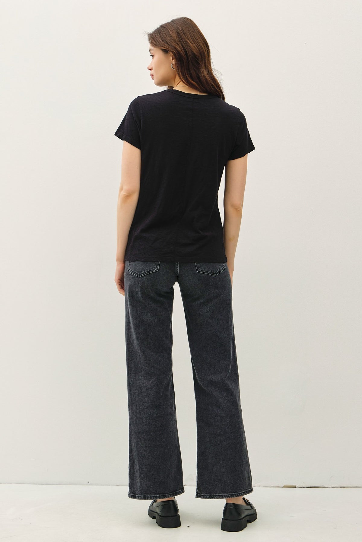 Ginny Garment Dyed Slub Tee in natural cotton with a relaxed silhouette and subtle slub texture.