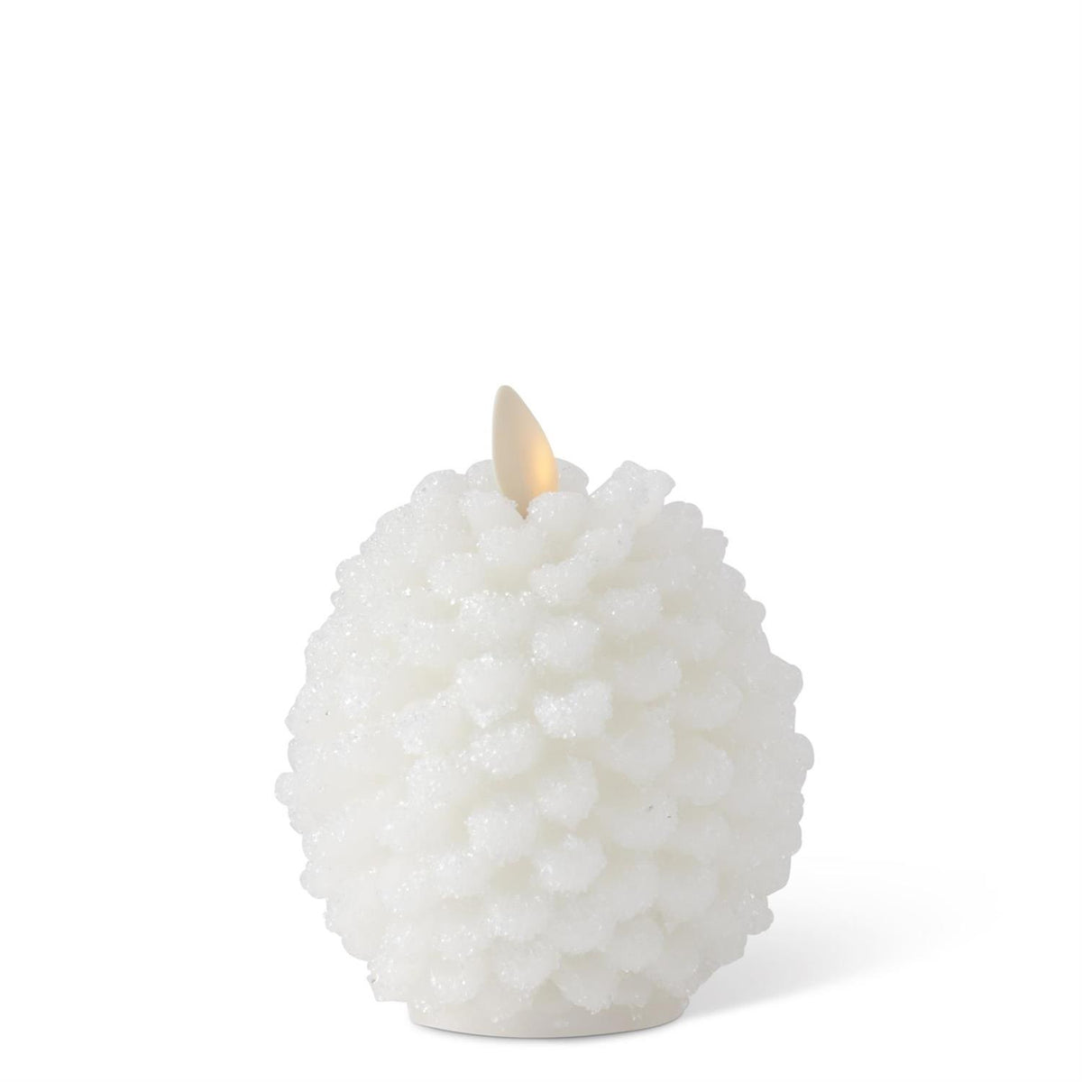 4.5-inch Pinecone Luminara indoor candle with electronic timer switch