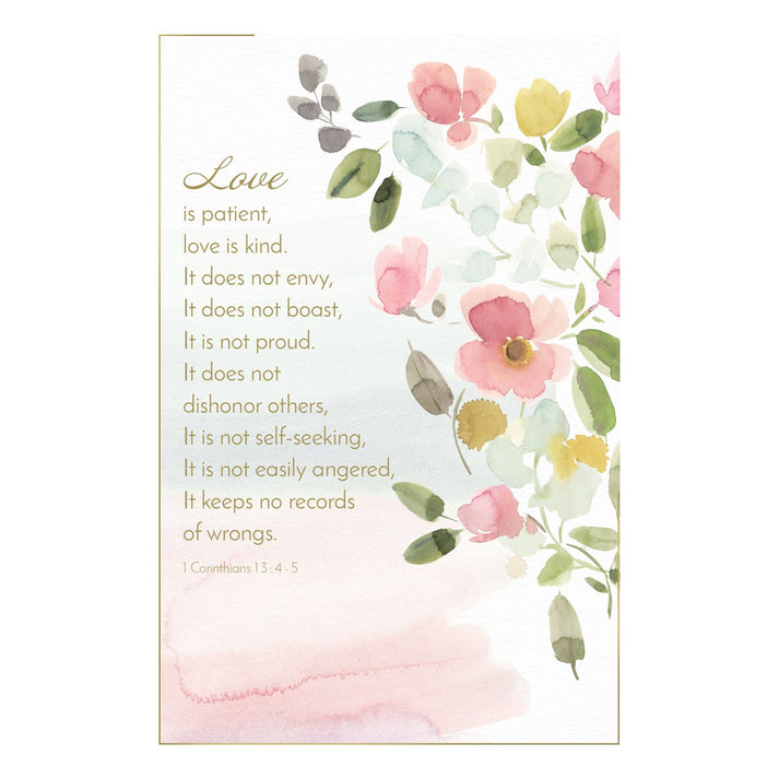 Heart & Home wedding card with foil glitter refinements featuring a love verse inside.