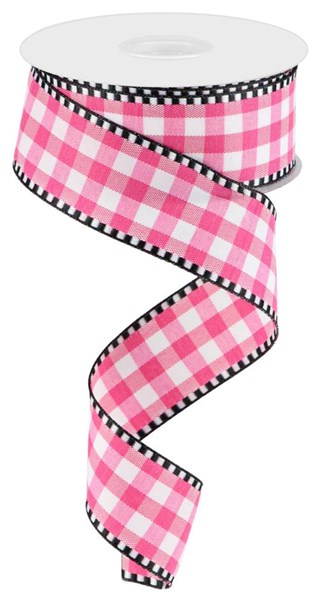 White fabric with black gingham check pattern