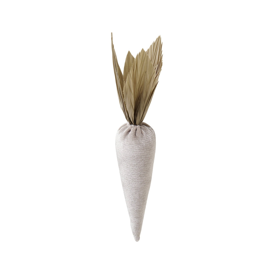 Easter Velvet Carrot plush toy in orange velvet with green stem accents.