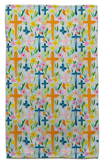 Eco-Friendly waffle weave towel in natural color with quick-dry texture