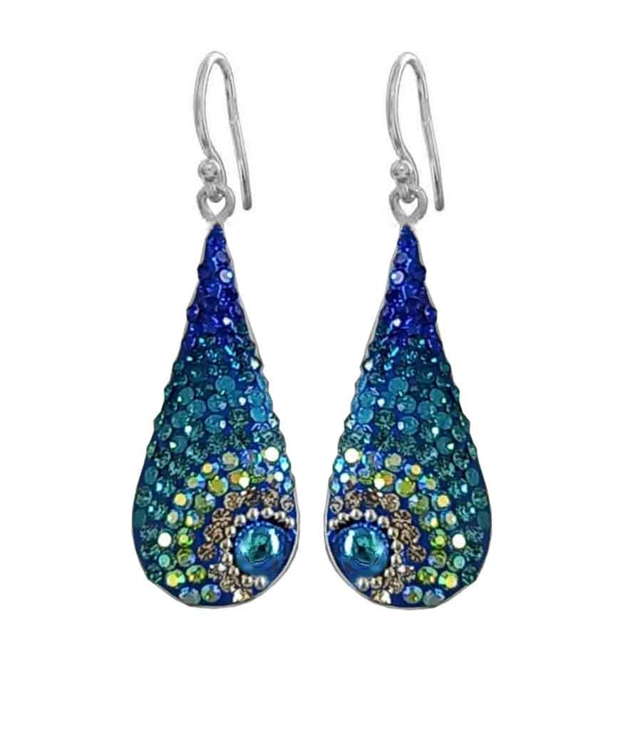 Long Teardrop Mosaic Earrings