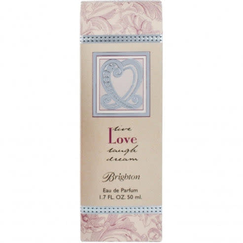 Pink box packaging for Love Eau De Parfum with floral tuberose scent.
