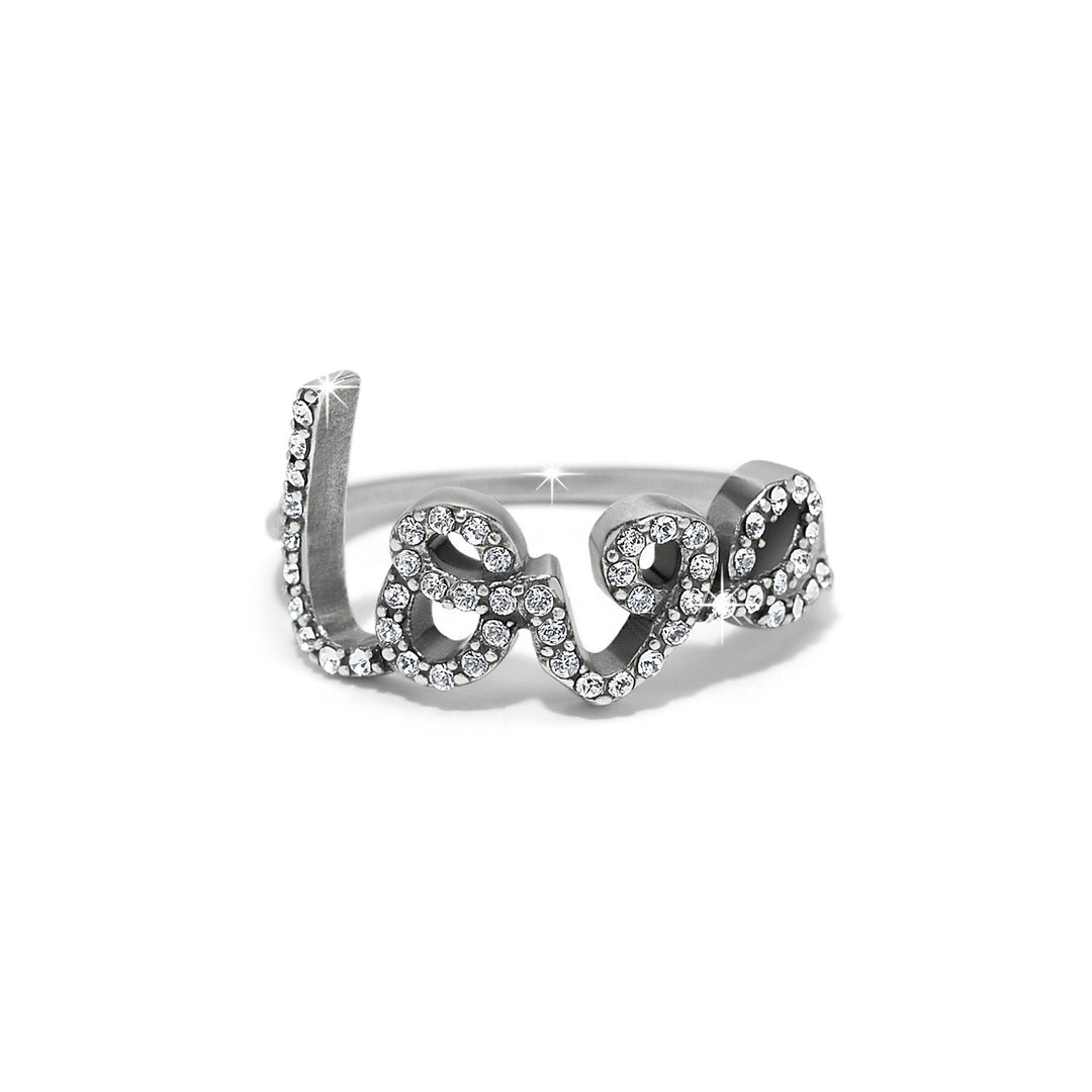 Love Script Sparkle Ring