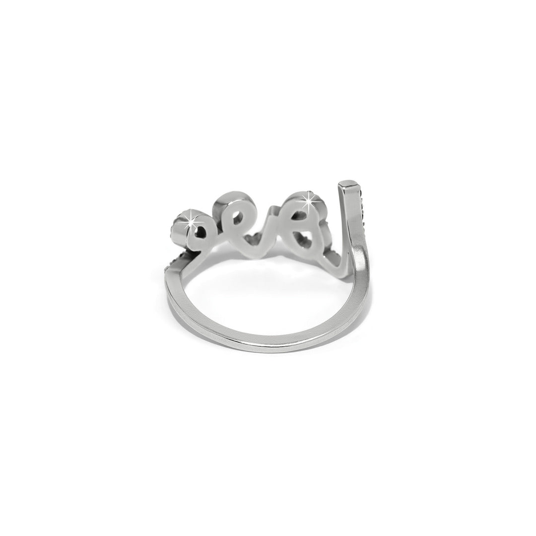 Love Script Sparkle Ring