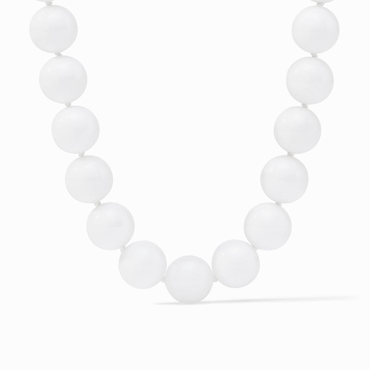 Adjustable Portofino necklace with 24K gold plate toggle clasp and jade beads.