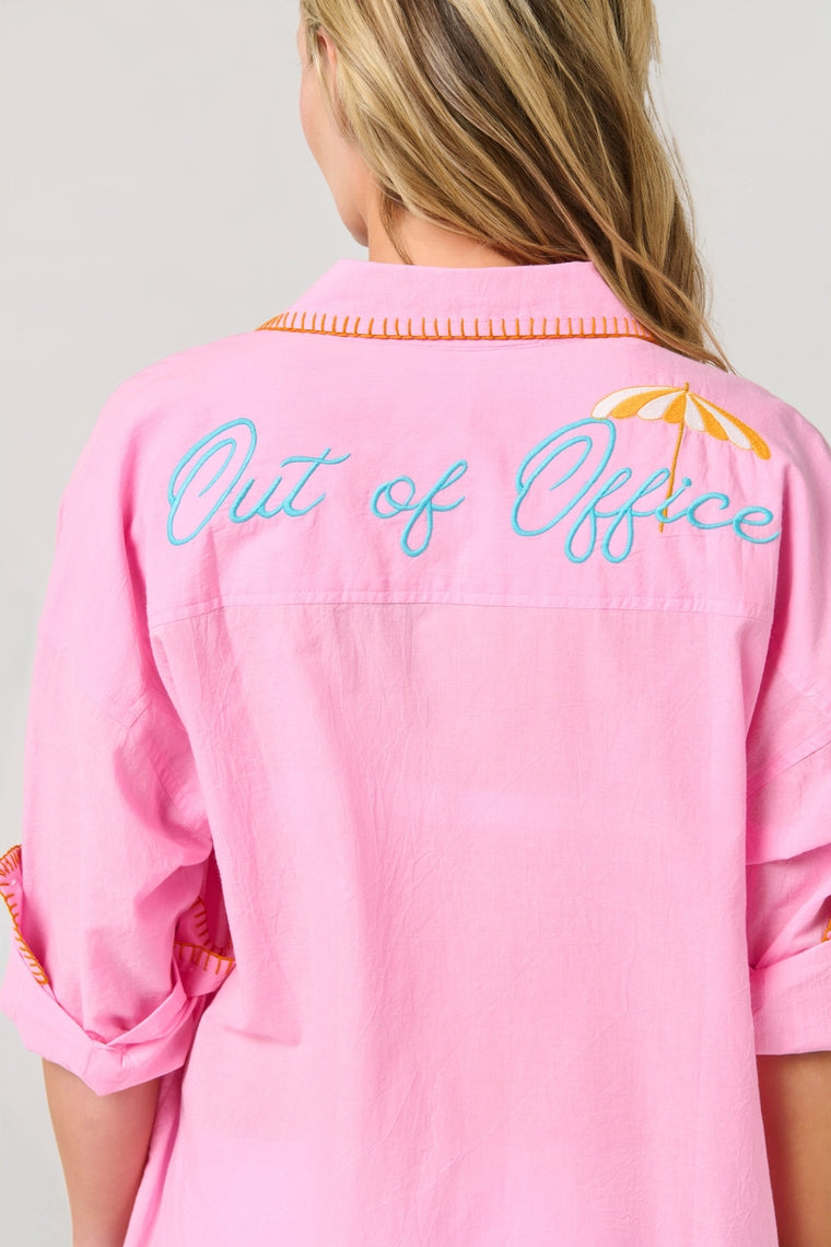 Jane "Vacay/Out of Office" Cover-Up Shirt