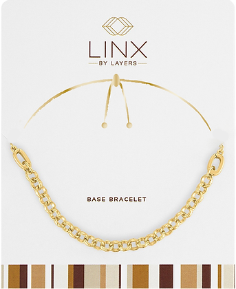 Gold cable chain LINX base bracelet with hypoallergenic finish