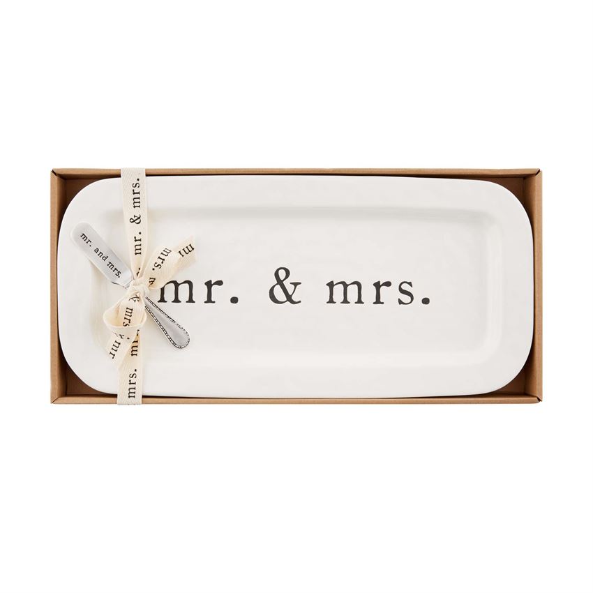 Dolomite hostess set featuring a rectangular tray with spreader